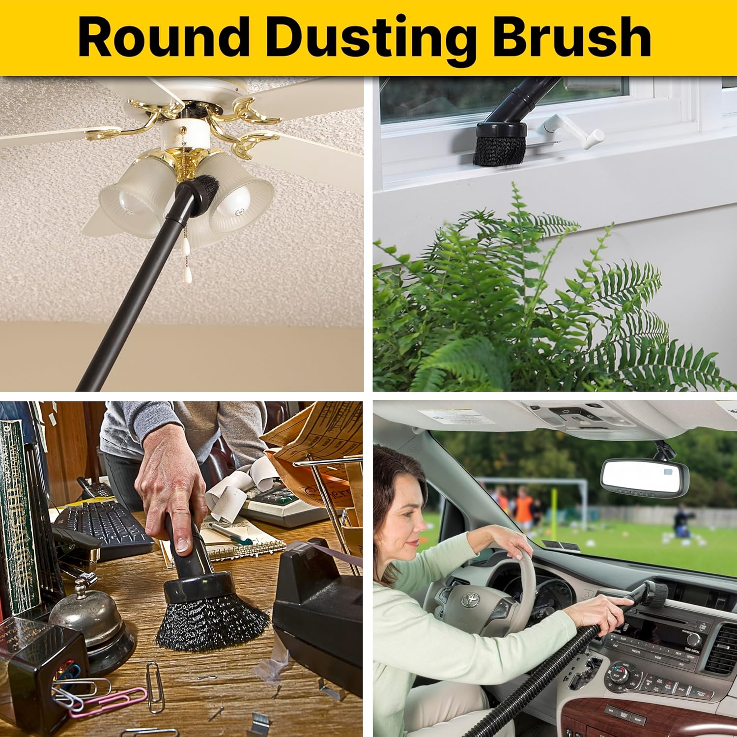 9064300 1.25 Inch Diameter Cleaning Kit, Includes Round Brush, Crevice Tool, and Gulper Nozzle, Black, Ideal for