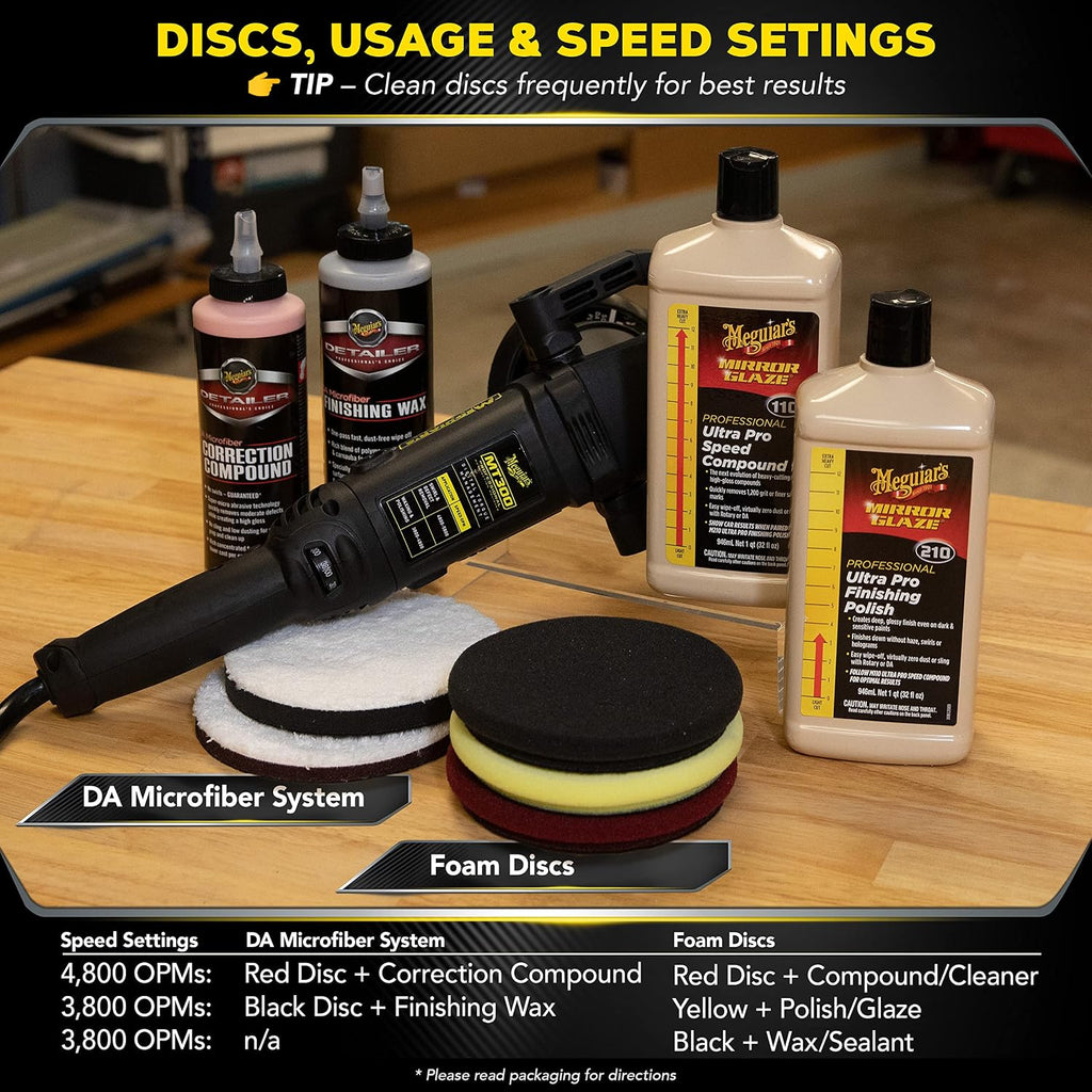 MT300 Variable Speed Dual Action Polisher, Professionally Designed Car Scratch Remover and Car Polisher with Digital