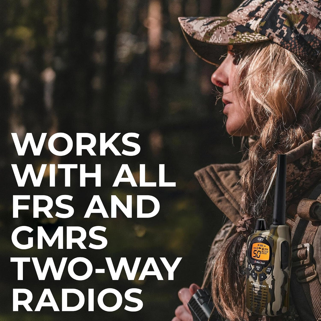 GXT1050VP4 GMRS Two-Way Radio (50-Channel, Long Range, 142 Privacy Codes, SOS, NOAA, Rechargeable Nickle Battery