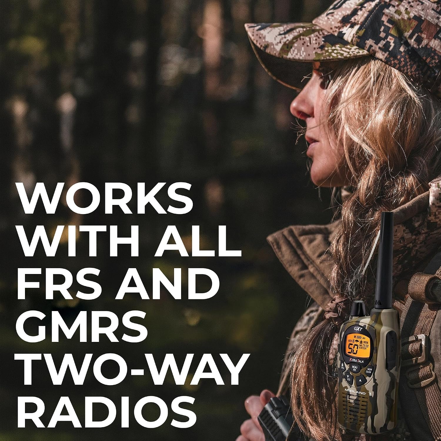GXT1050VP4 GMRS Two-Way Radio (50-Channel, Long Range, 142 Privacy Codes, SOS, NOAA, Rechargeable Nickle Battery
