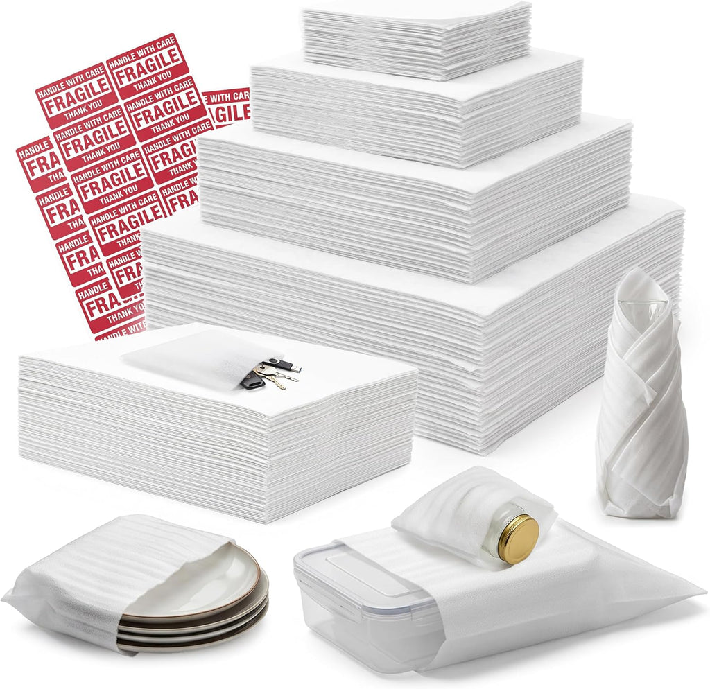 Pack of 570 Pcs Dish Packing Supplies for Moving, Moving Foam Sheets for Packing Dishes for Plates and Fragile