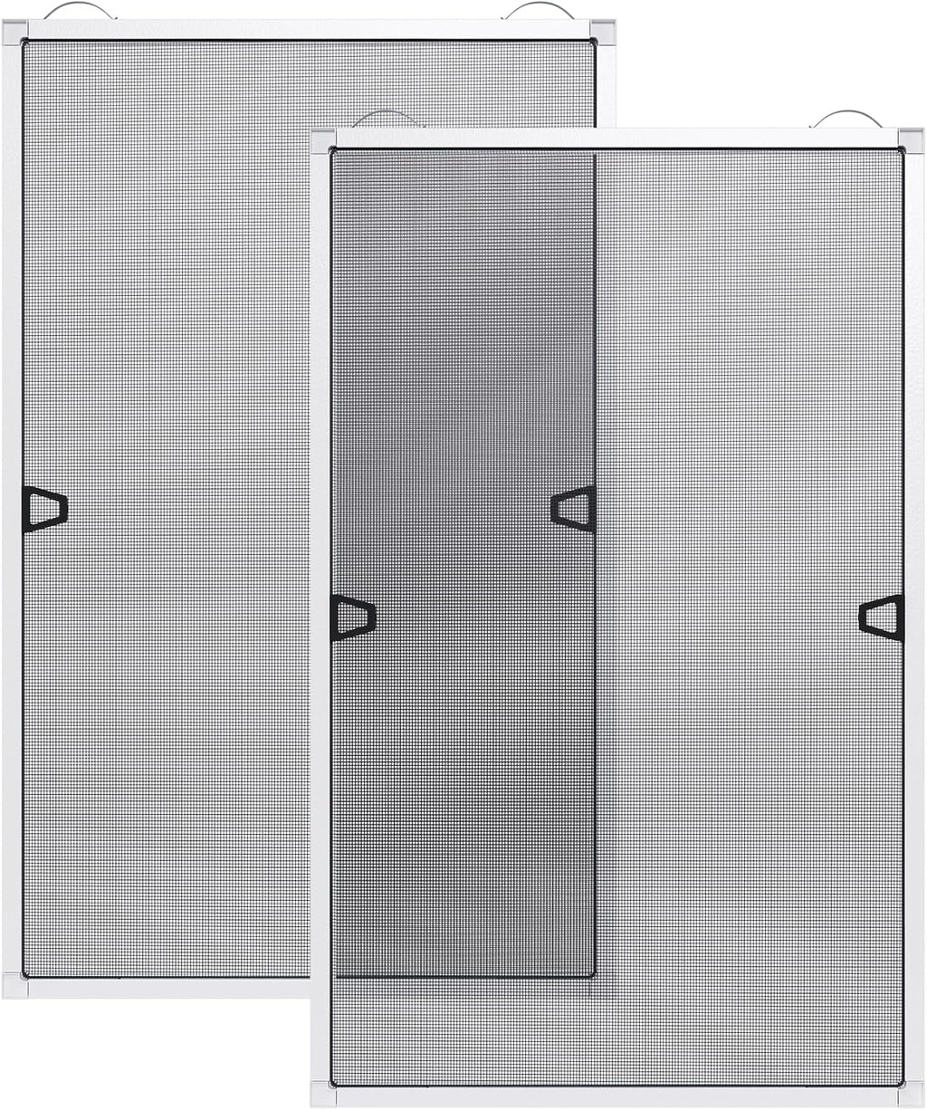 2 Sets DIY Window Screen Frame Kit, White, 46" x 46"