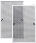 2 Sets DIY Window Screen Frame Kit, White, 46" x 46"