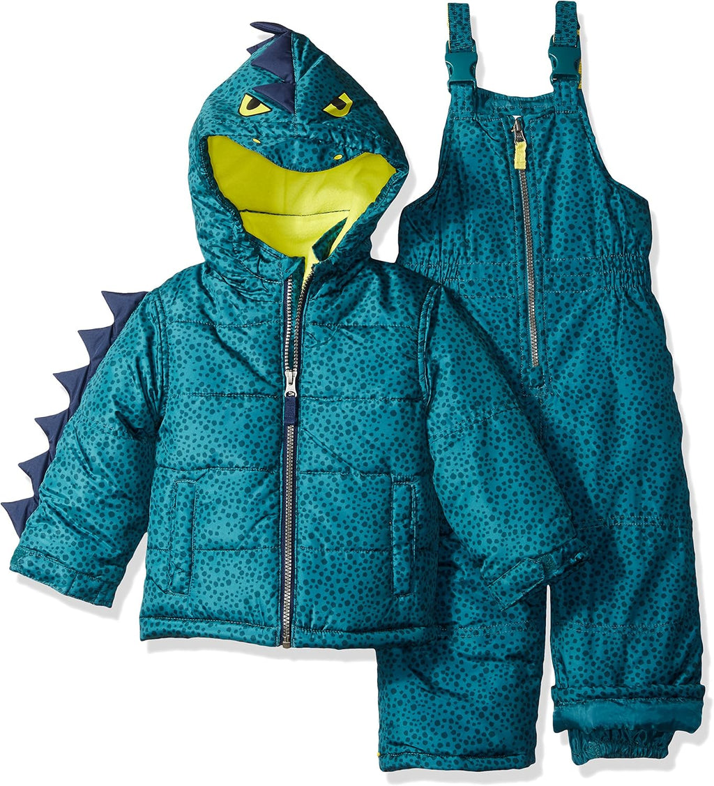 Boys' Snowsuit Jacket - Winter Coat and Bib Set