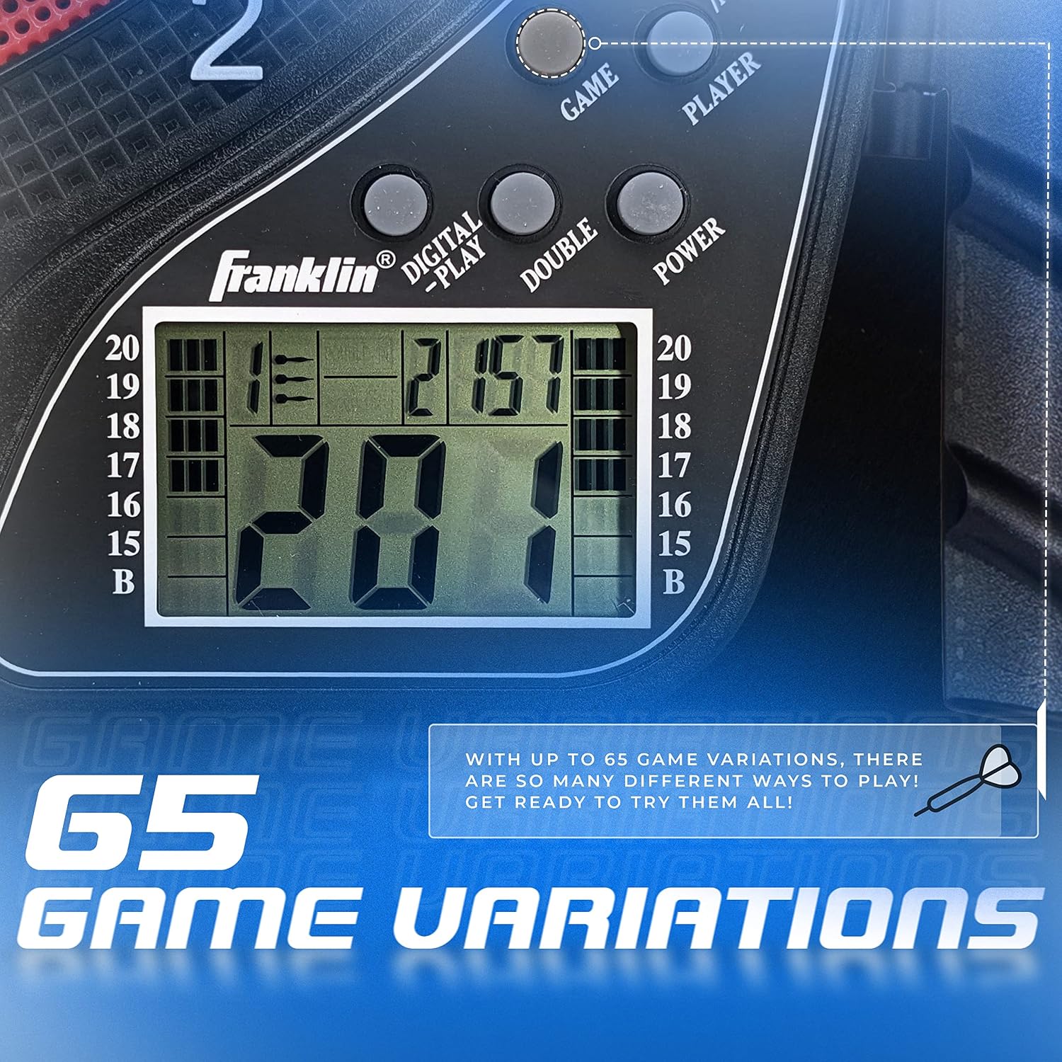 Electronic Dart Board Sets - Soft Tip Electric Dartboard with Digital Scoreboard - (6) Darts Included