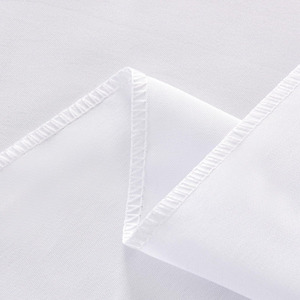 10-Pack Round 108-inch White Table Cloths, Solid Stain and Wrinkle Resistant Circular Tablecloth, Premium Plain Weave