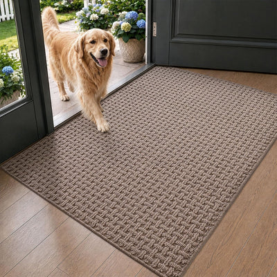 Washable Indoor Door Mat for Entryway 36x60, Entrance Mat, Taupe