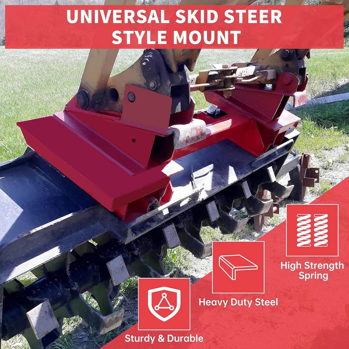 Skid Steer Quick Tach Conversion Adapter | Compatible with Bobtach Kubota Latch Boxes Universal Blank QTA Capacity;
