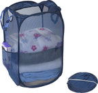 Mesh Pop-Up Laundry Hamper with Side Pocket, 2 Pack