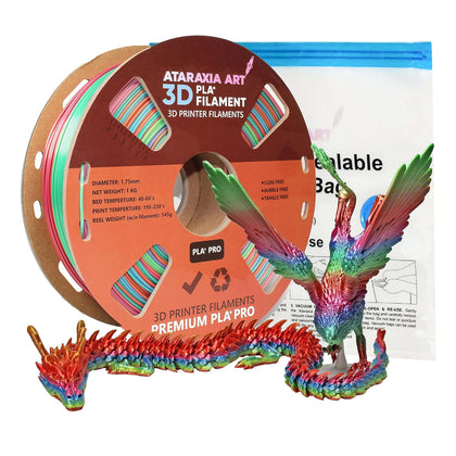 Silk Rainbow Shiny Fast Multicolor Change PLA Filament 1.75mm, Quick Random Color Change Material 3D Printing