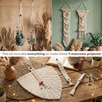 Macrame Kits for Adults Beginners with 126 Macrame Supplies and 7 Projects E-Book: DIY Macrame Kit with 165 Yards