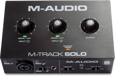 M-Track Solo USB Audio Interface | XLR, Line and DI Inputs, Professional Software Suite for Recording, Streaming, and