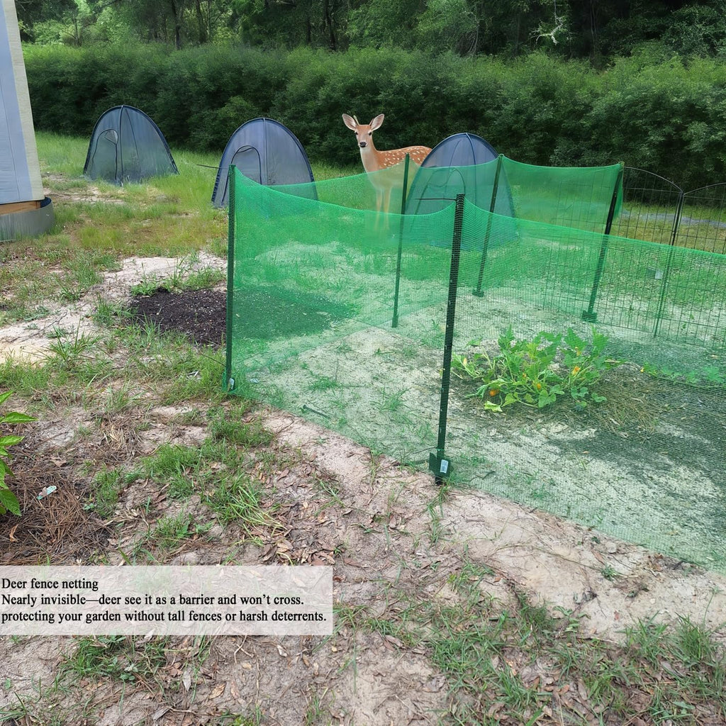 Deer Fence Netting 5x100 FT, Heavy Duty Plastic Mesh Fencing Roll