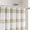 Waterproof Shower Curtain - 72W x 72H - 2 in 1 Fabric Design with Built in Laminated Inner Layer - No Liner Needed