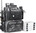 Fishing Tackle Backpack with Rod Holders, Bottle Holder, Storage Bag Store Fishing Gear