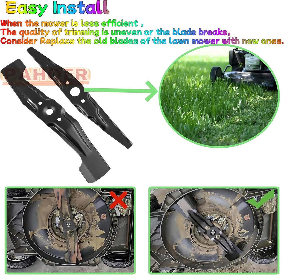 21 Inch Mulching Mower Blades for Honda HRR216 HRX217 Series