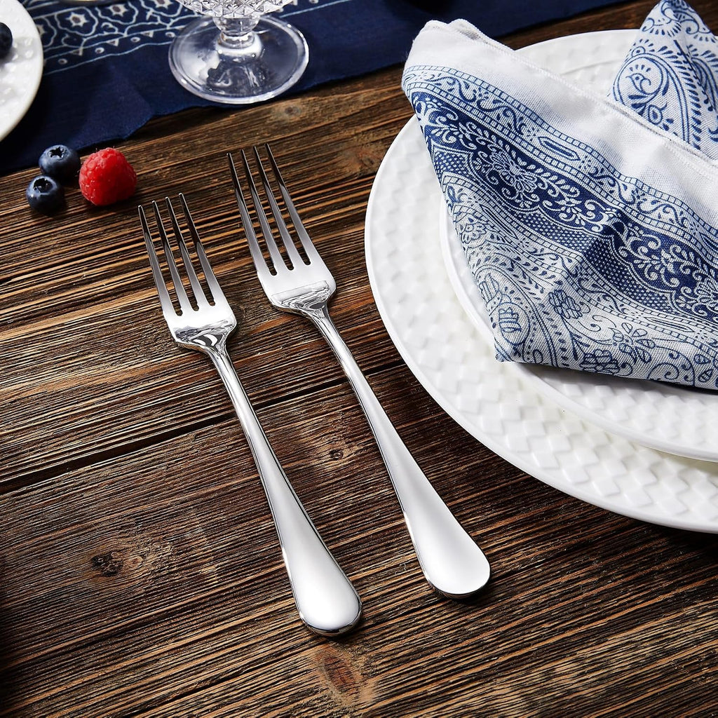 Premium Verona 8-Piece 8-Inch Dinner Fork Set (8, Dinner Forks)