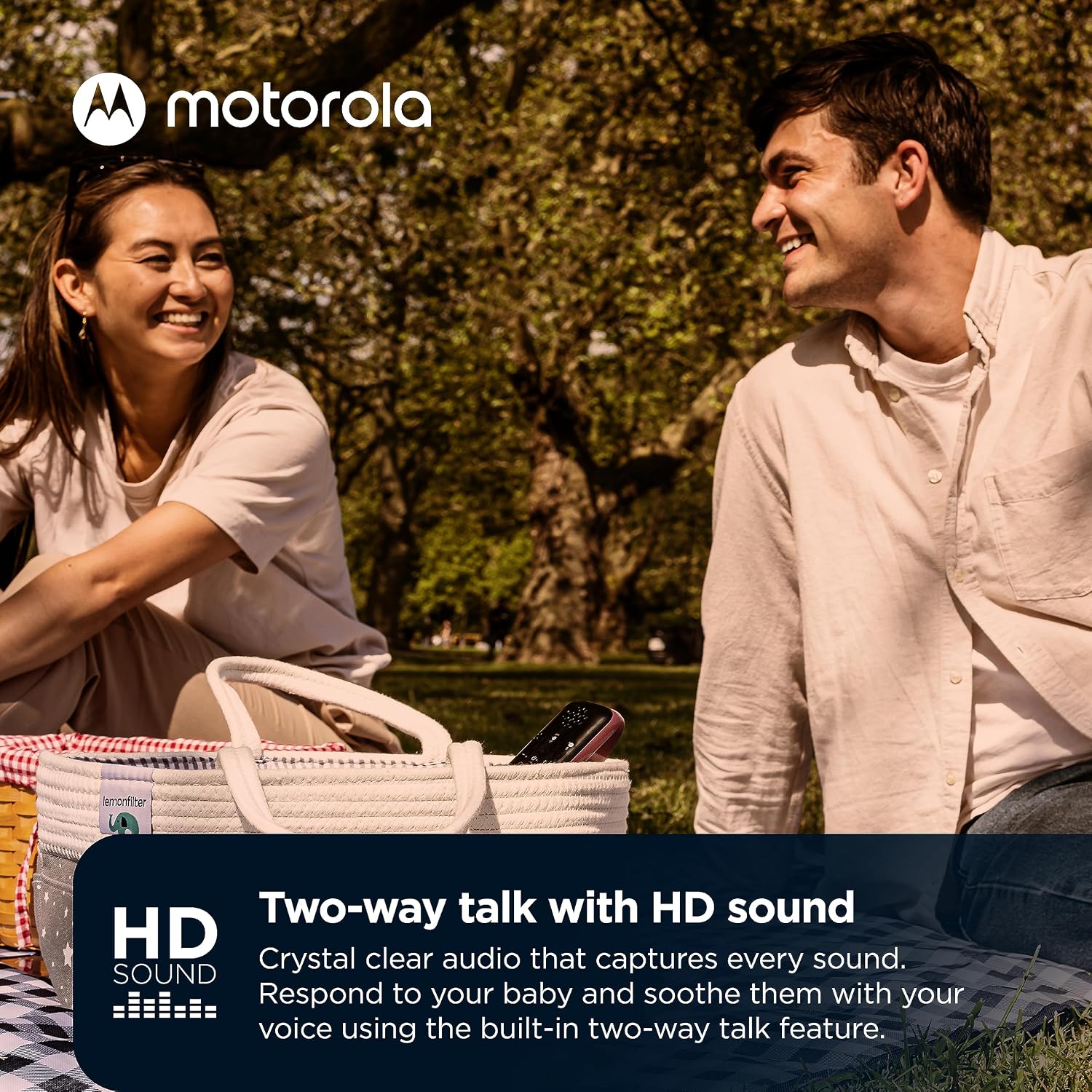 PIP12 Baby Monitor Audio Only, Portable and Rechargeable, No WiFi Needed, 1500ft Range HD Sound with Auto Off