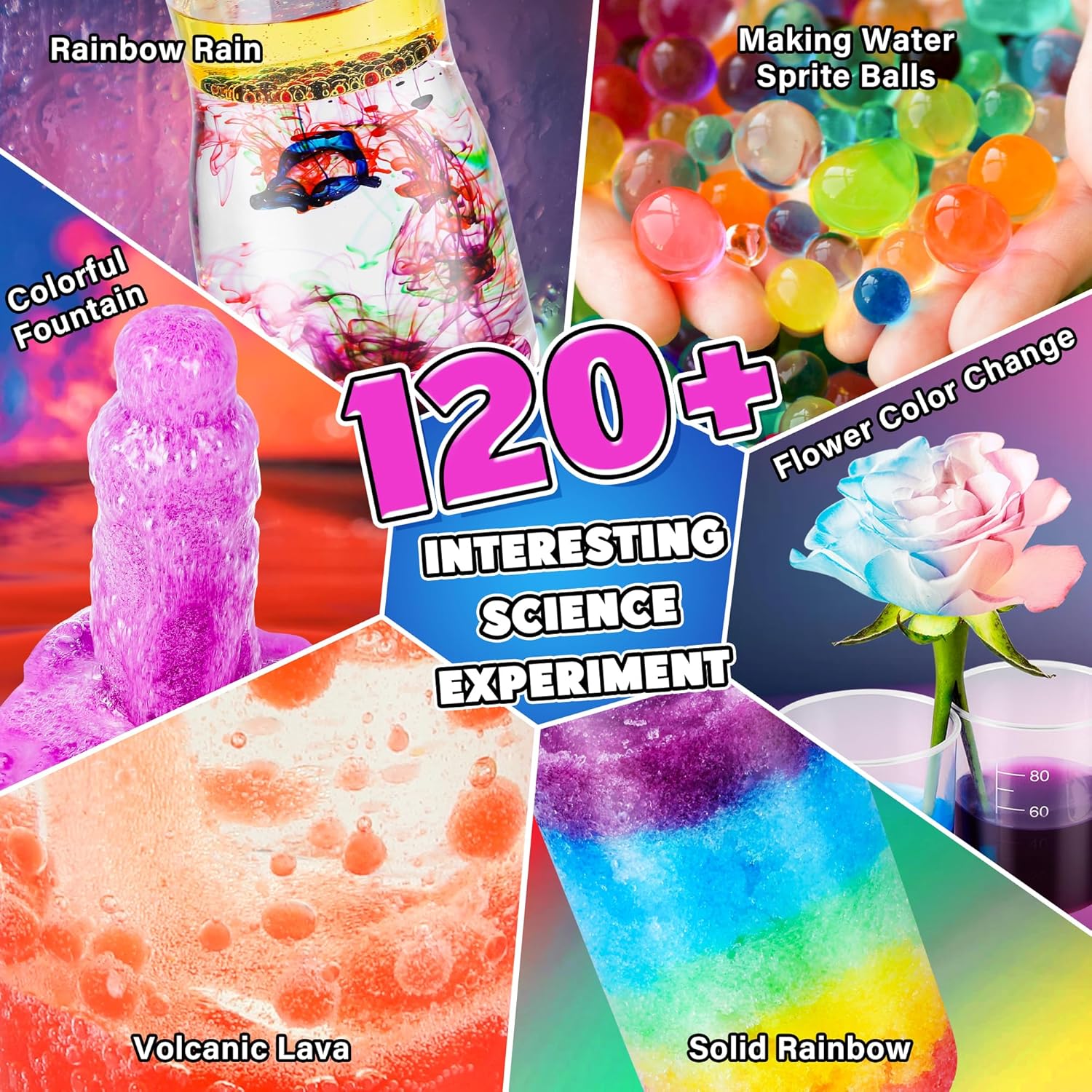 Science Kit for Kids,120 Science Lab Experiments,Scientist Role Play | STEM Educational Learning Scientific