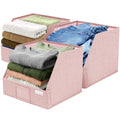 Open Front Trapezoid Closet Bins, Storage Baskets for Closets, Pink