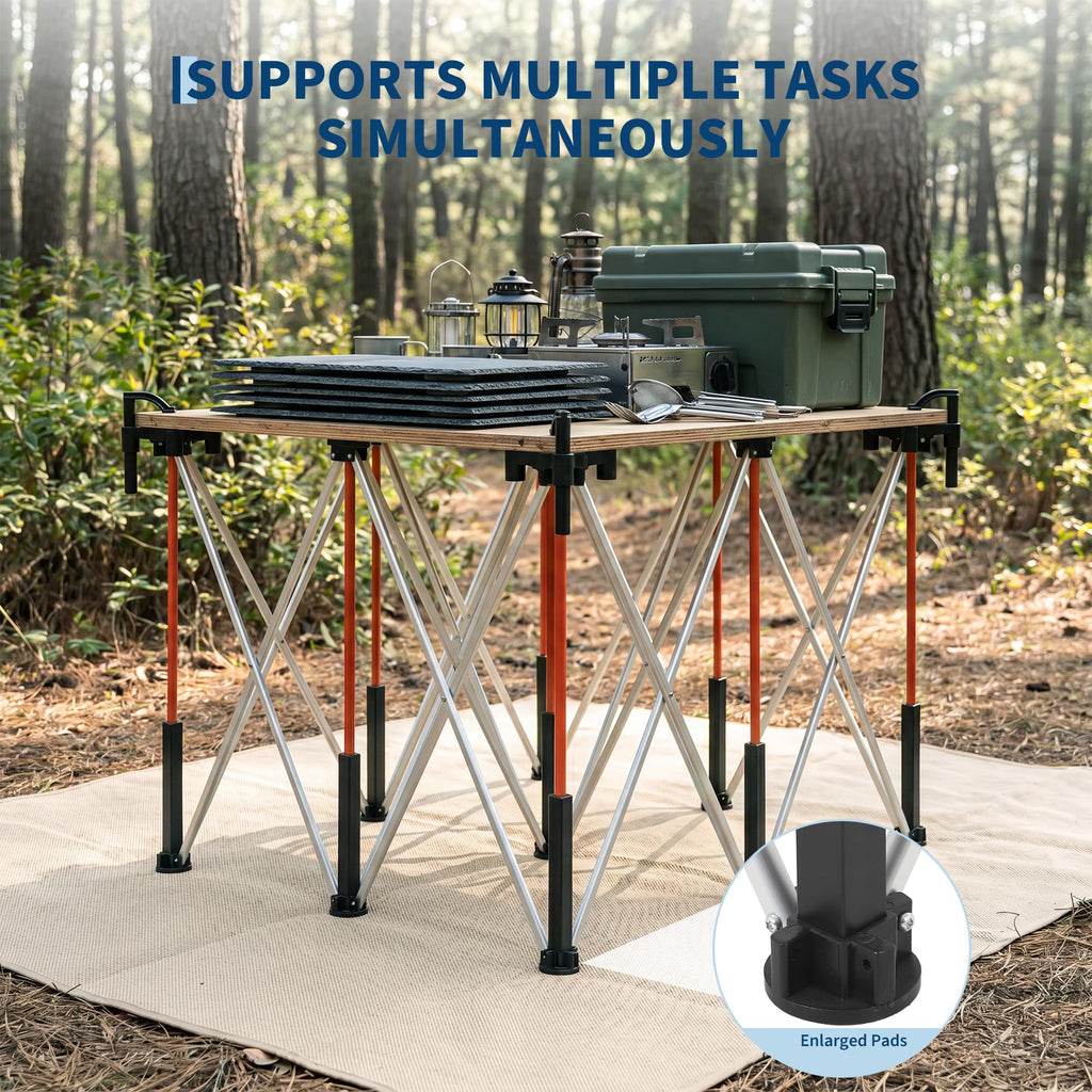 36" Tall Portable Folding Workbench 4x4 ft, 3500lbs Capacity