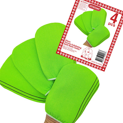 Korean Asian Exfoliating Bath Washcloths Mitt Scrub for Body washcloth Glove Premium Viscose Rayon Towel Korea Made(4