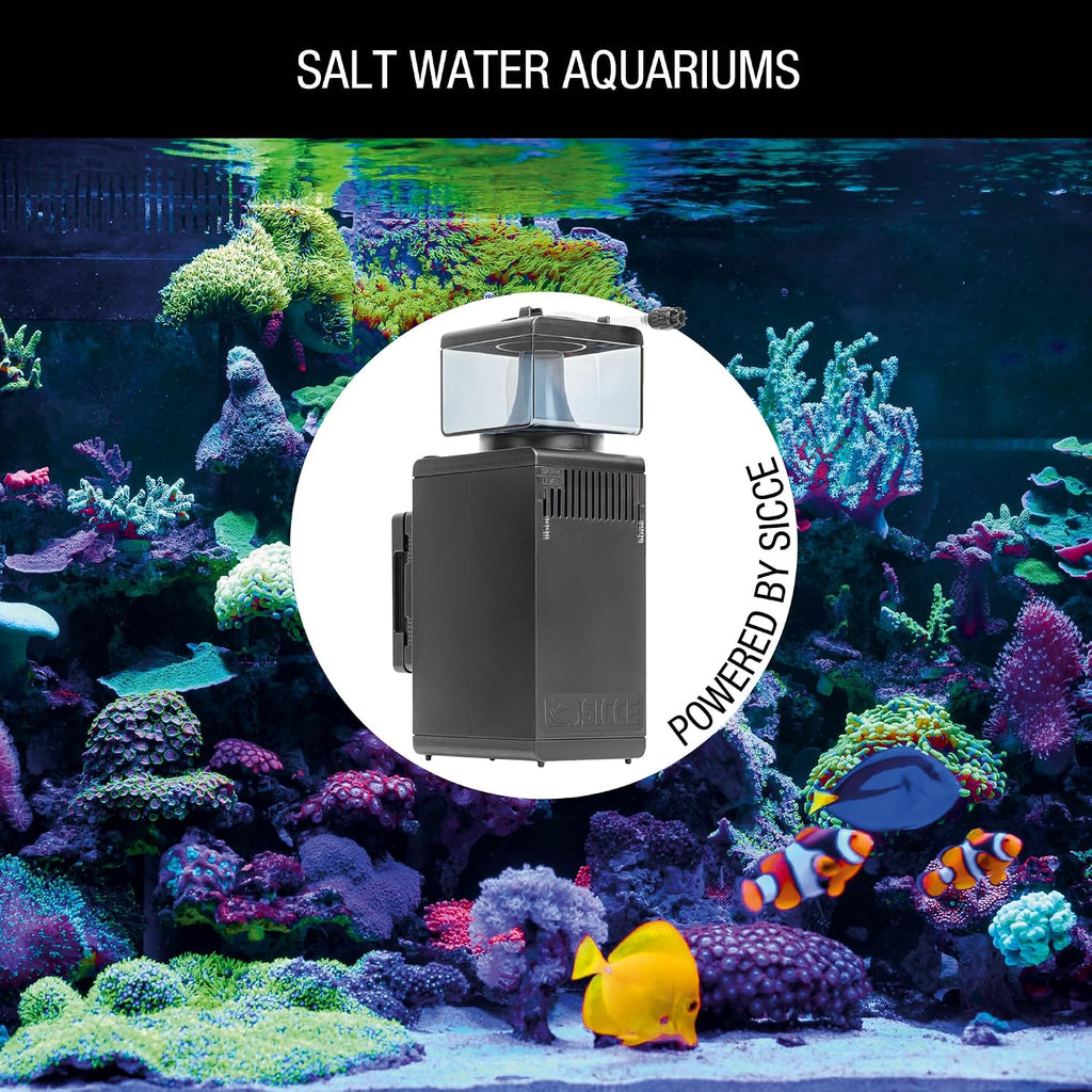 Shark Nano Protein Skimmer 150 up to 40 Gallon Saltwater Aquariums | Ultra Quiet Pump, Adjustable, Compact, Small