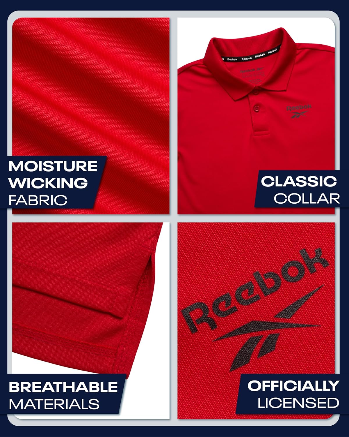 Boys 2-Pack Athletic Golf Polo Shirts, School Uniform Short Sleeve | Moisture-Wicking Stretch Fabric with a