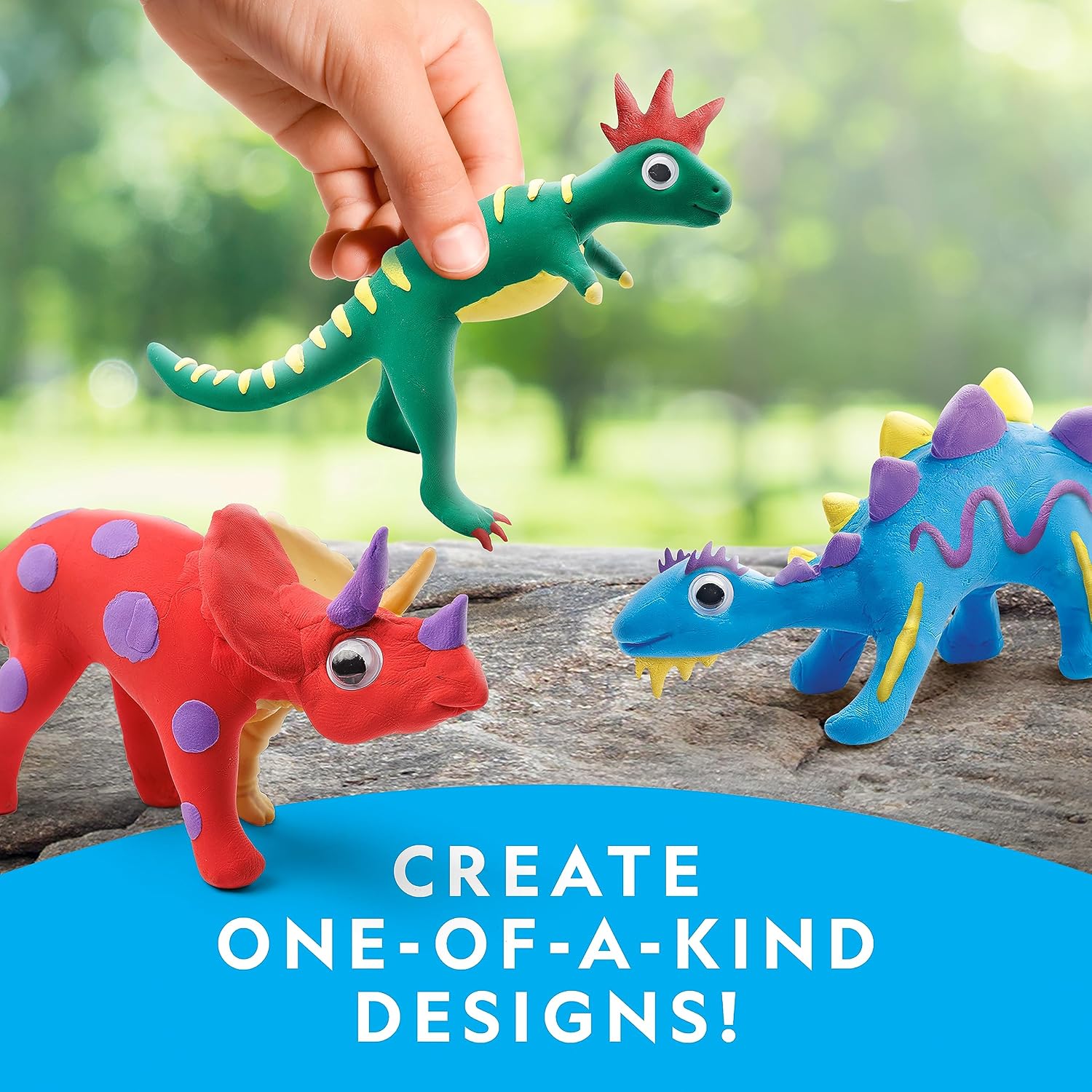 National Geographic Clay Dinosaur Arts and Crafts Activity Kit for Kids | Dinosaurs Toys, 5 Clay Colors, 5 Skeleton