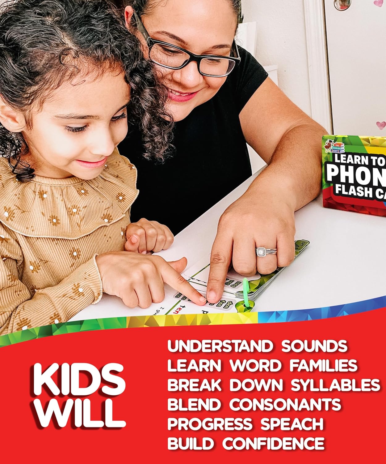 Phonics Flash Cards with Proven Spaced Repetition Learning System - Learn to Read in 20 Phonic Stages - Digraphs CVC