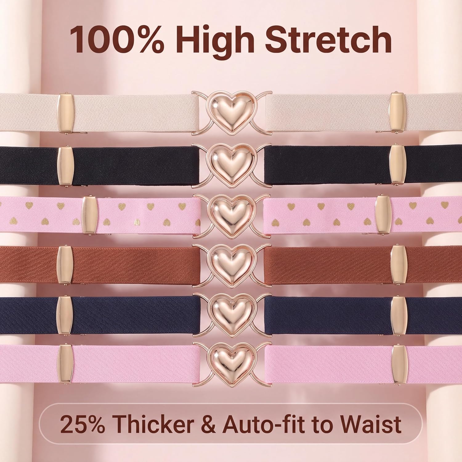 Elastic Belts 4 Pack with Gift Box Stretch Little Toddler Teen Kids Adjustable Uniform Belt Fashion Belt