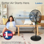Oscillating Pedestal Fan - 20" - S20620 - Black