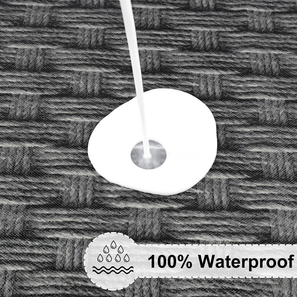 Round Fitted Vinyl Flannel Backed Tablecloth with Elastic Edge