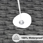 Round Fitted Vinyl Flannel Backed Tablecloth with Elastic Edge