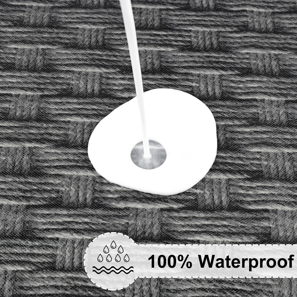 Round Fitted Vinyl Flannel Backed Tablecloth with Elastic Edge