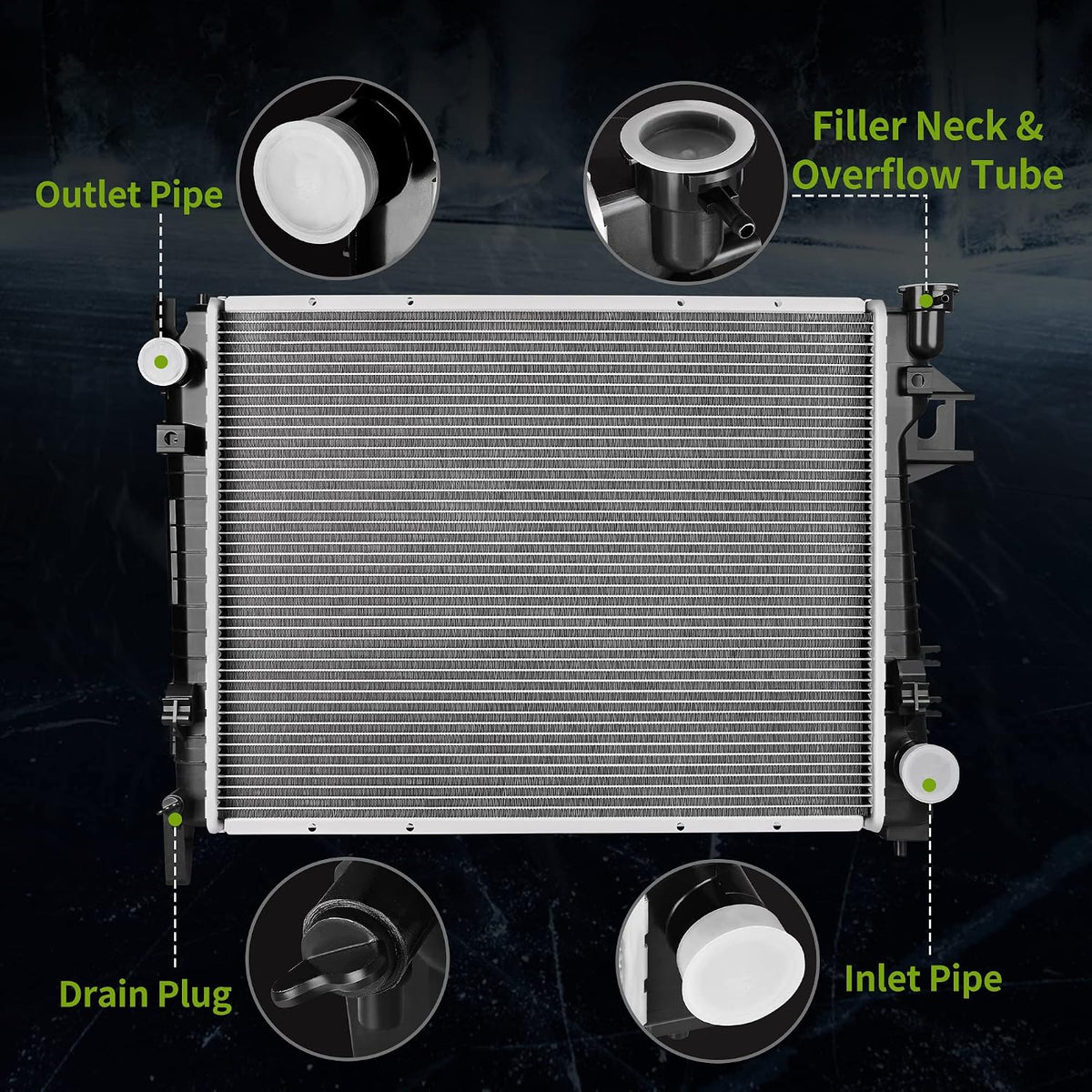 AUTOSAVER88 Radiator Compatible with 2004 2005 2006 2007 2008 Dodge Ram 1500, 2004-2009 Dodge Ram 2500 3500 5.7L V8 ATRD1051