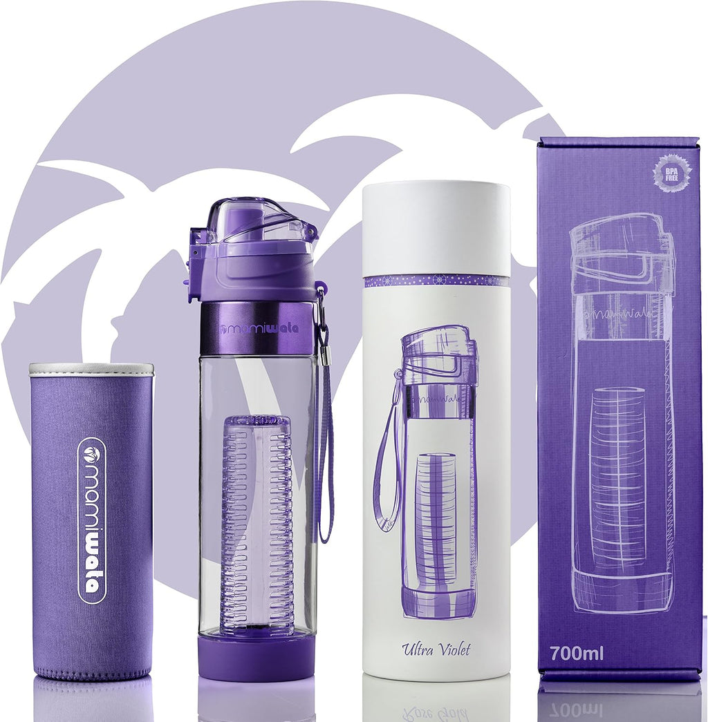 Fruit Infuser Water Bottle – 24 oz BPA-Free Tritan Plastic Water Bottle & Flavor Fruit Infuser, Trending Workout