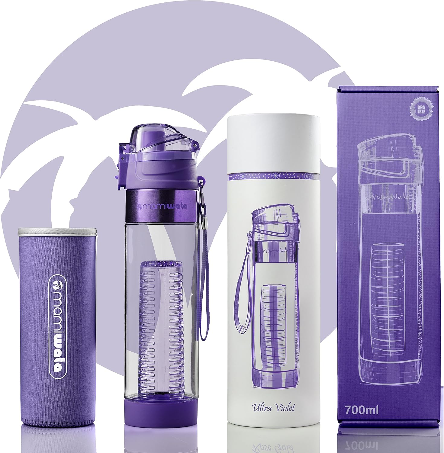 Fruit Infuser Water Bottle – 24 oz BPA-Free Tritan Plastic Water Bottle & Flavor Fruit Infuser, Trending Workout