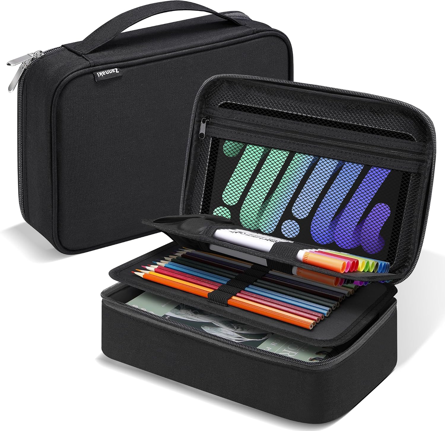 Big Capacity Storage Pouch Marker Pen Pencil Case Simple Stationery Bag Box Art Tool & Sketch Storage Boxes for