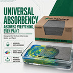 FLASHDRY Universal Spill Absorbent Pads, 17.5" x 13.5", 300-Count