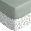 Baby Crib Sheets for Boys Girls, Fitted Crib Sheet 2 Pack for Standard Crib and Toddler Mattress, Super Soft