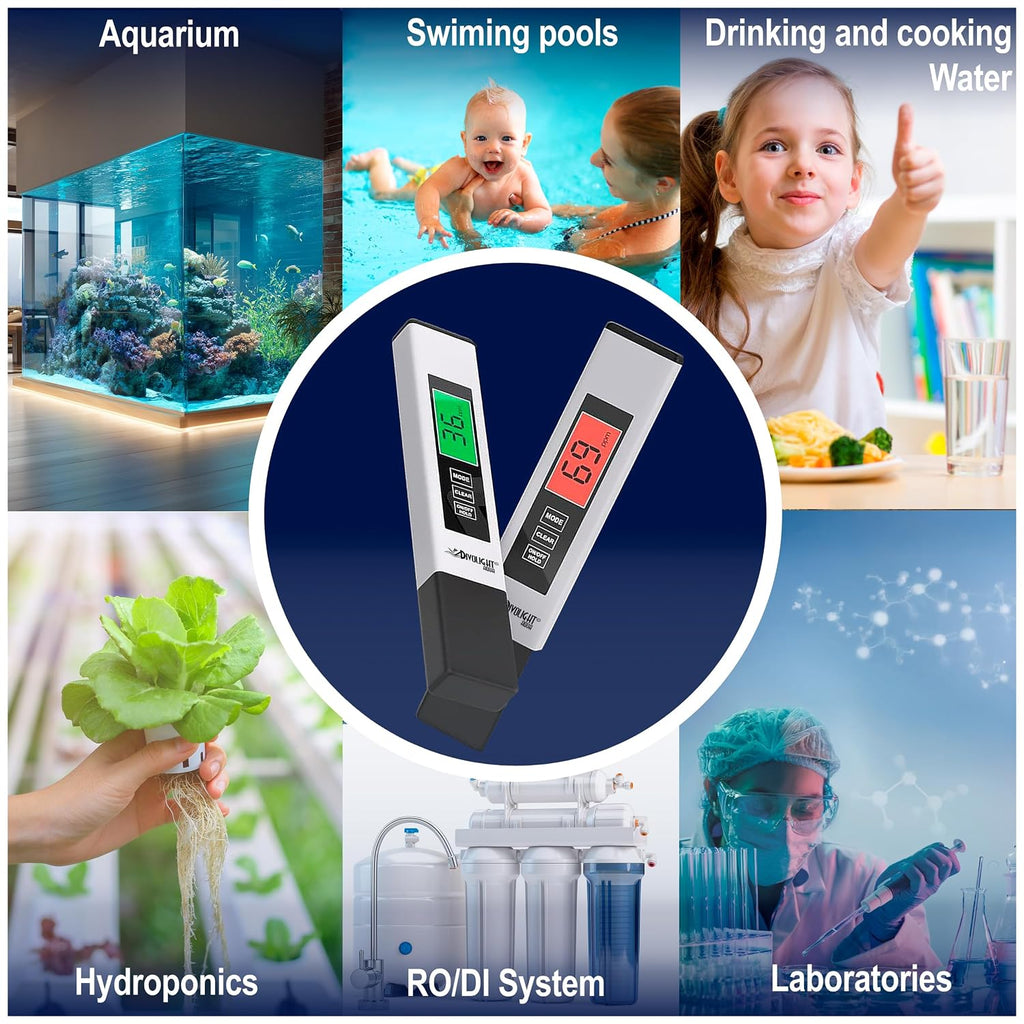 4 in 1 TDS Meter Digital Water Tester - Professional Testing for Drinking Water, RO/DI System, Aquariums, etc