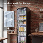 8.3 Cu.Ft Commercial Refrigerators with Double-Layer Glass Door