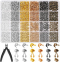 2251 Pieces Crimp Beads for Jewelry Making, Knot Covers, Crimp Bead Covers, Crimp Tubes and Wire Guardians with