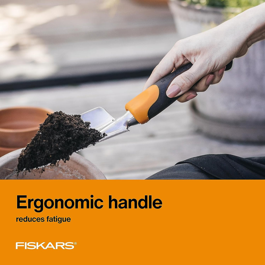 Fiskars Trowel, Heavy Duty Gardening Hand Tool with Hang Hole