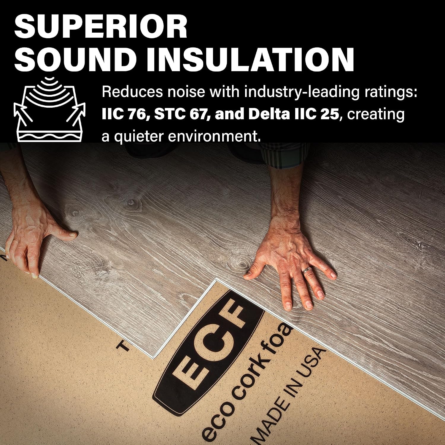 Floor Underlayment - Floor Padding for Vinyl Plank Flooring, LVP Flooring, Hardwood Flooring, Insulation Roll for