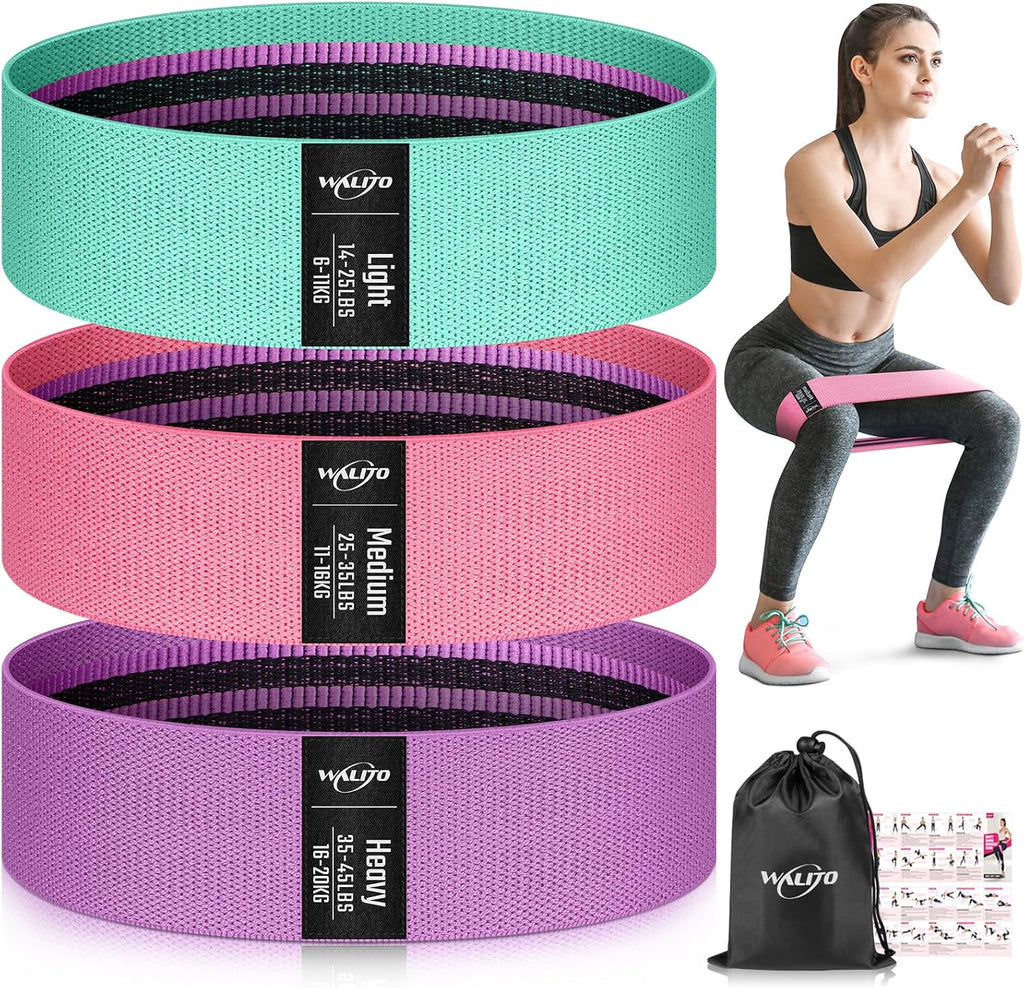 Resistance Bands for Working Out, Fabric Exercise Bands for Legs and Butt, Workout Bands for Women and Men, Booty