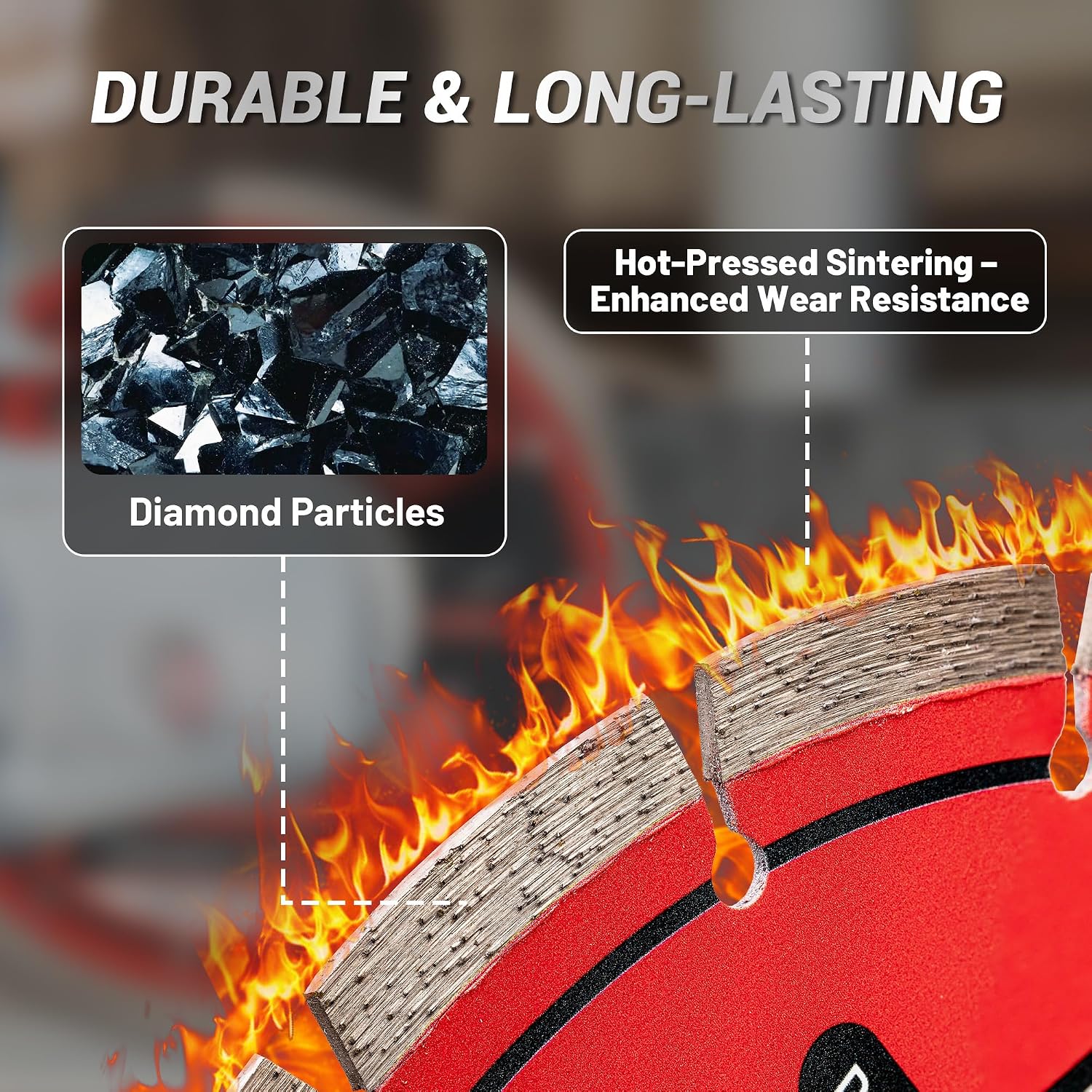 14 Inch Segmented Diamond Blade, 1"-20mm Arbor, 1-Pack | Cutting Wheel for Angle Grinder, Fast Cutting, Deep Cuts
