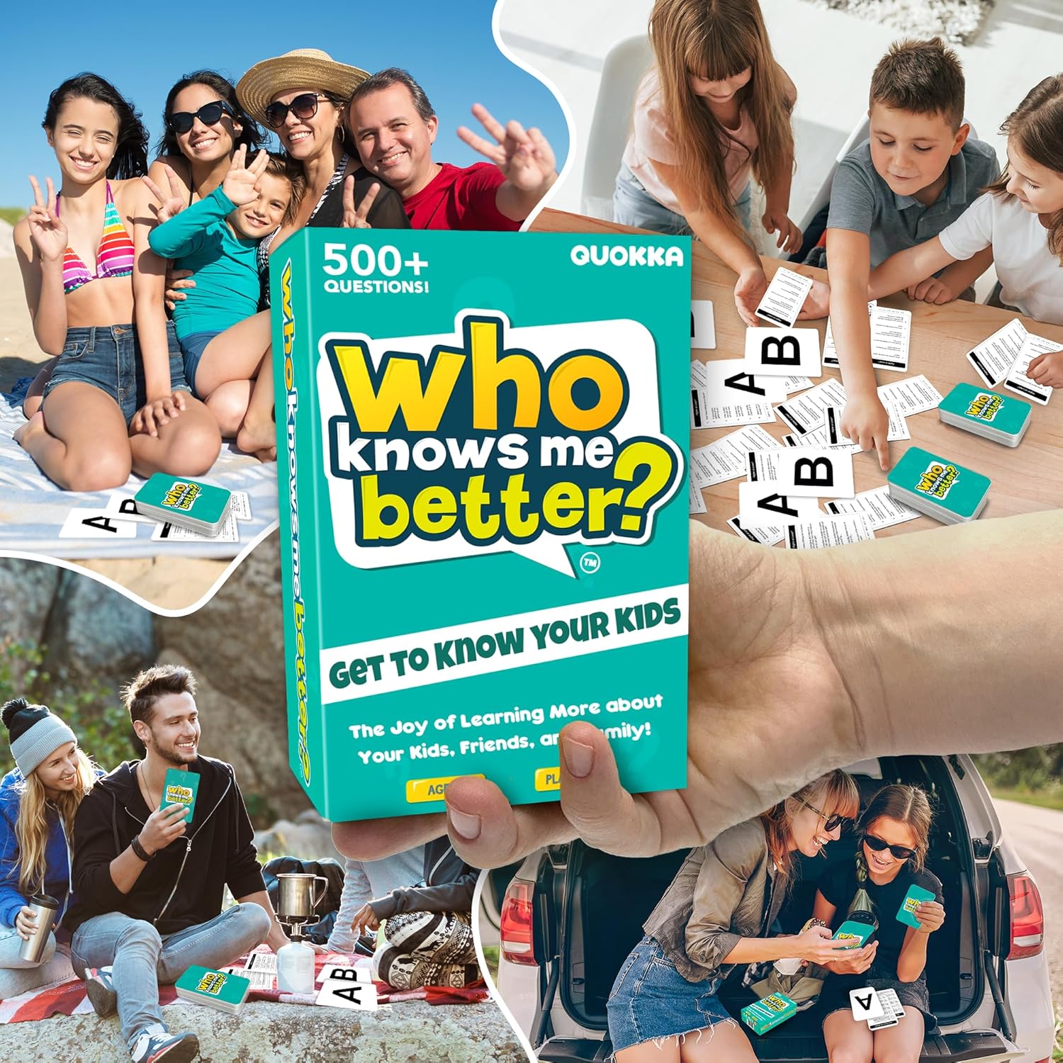 Family Board Games for Kids and Adults - Trivia Card Games for Kids 8-12 and Adults - Who Knows Me Better for Family