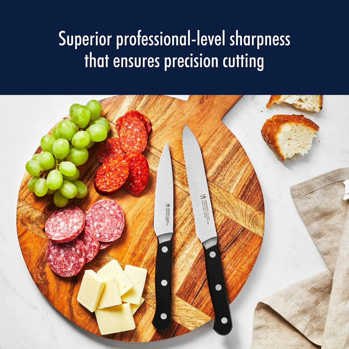 Solution 3 pc Kitchen Knife Set, Razor-Sharp, German Engineered